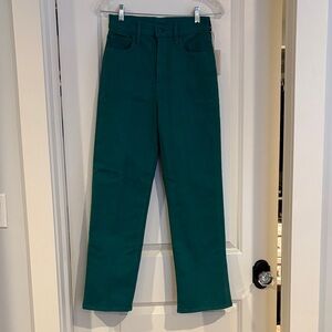 MOTHER Rambler Zip Ankle in Teal Green